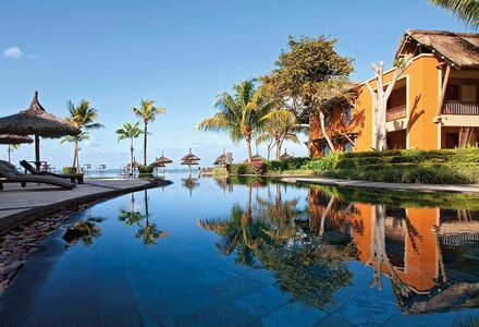 Die Poollandschaft-Heritage Awali Golf & Spa Resort - All Inclusive-Golfurlaub in Mauritius
