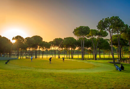 Golfplätze in Belek in der Türkei-"Gloria Golf Club"-Sonnenuntergang