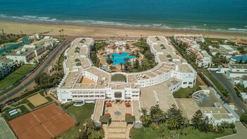 Maximum Golfreisen, Marokko/Agadir, Iberostar Founty Beach-Hotel-Luftaufnahme-Überblick