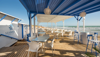 das Restaurant am Strand von Iberostar Royal Andalus in Costa de la Luz für Golf Urlauber