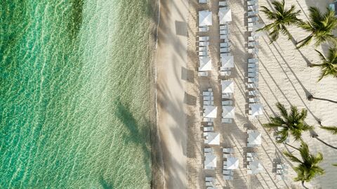 Dominikanische Republik Bilder mit Palmen und weißer Sand-Paradies für Golfer