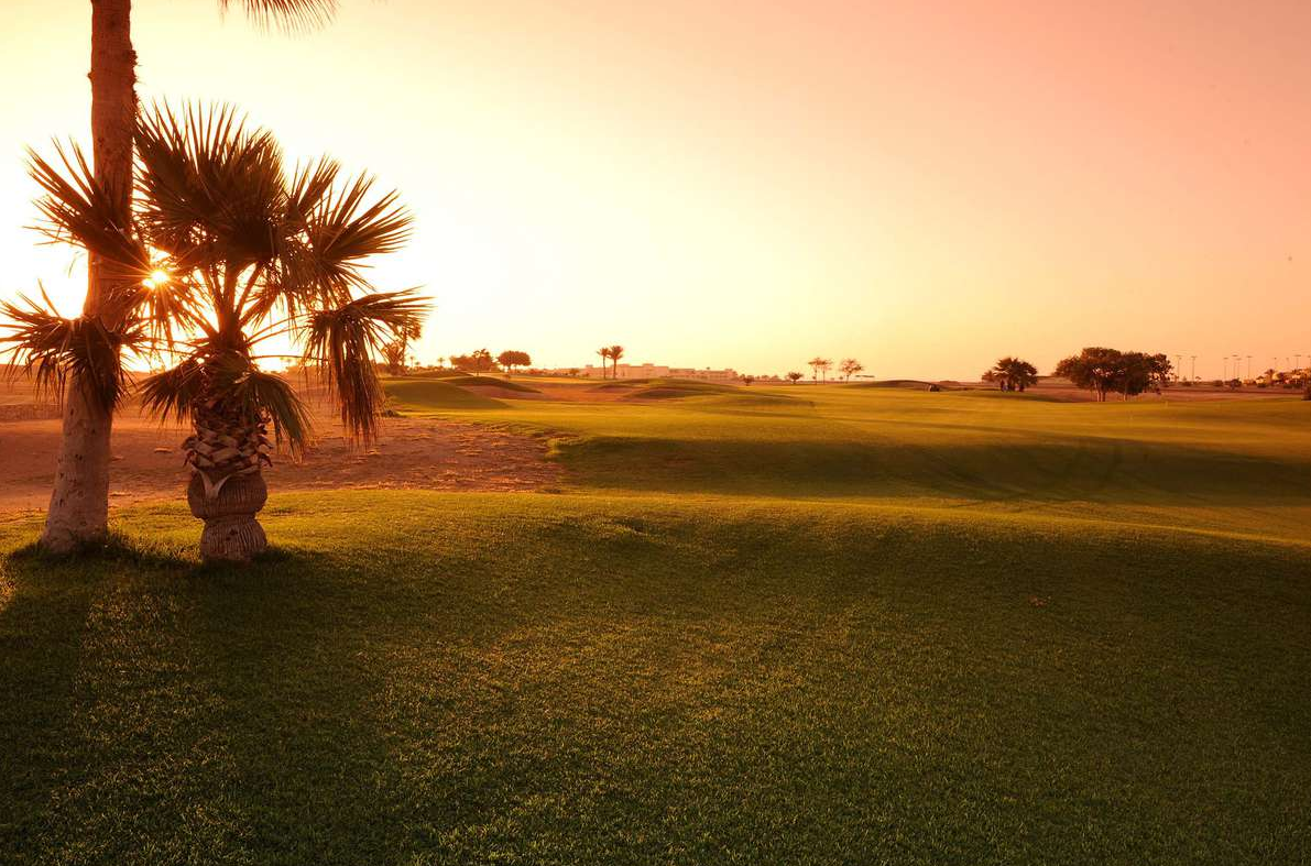 Bilder für Golfreise nach Ägypten- Golf Bilder-Cascades Golf Club-Sonnenuntergang