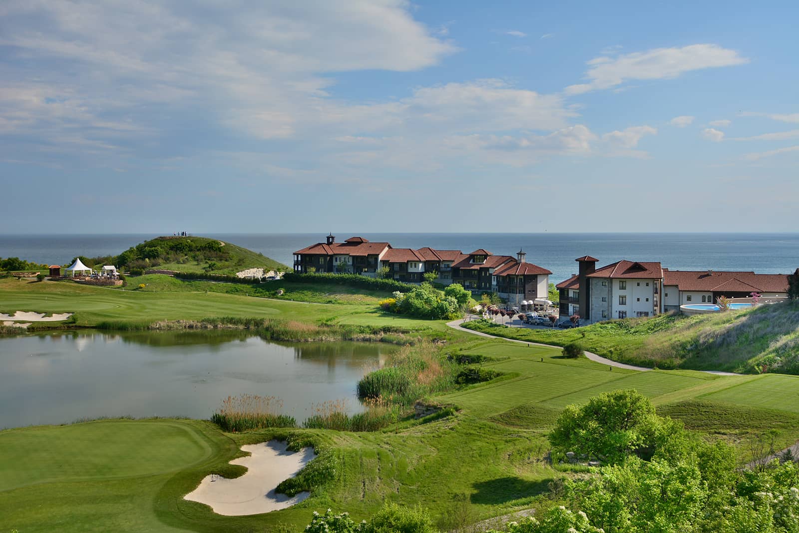 Bulgarien-Thracian Cliffs Golf & Beach Resort-Golfplatz mit Häuser