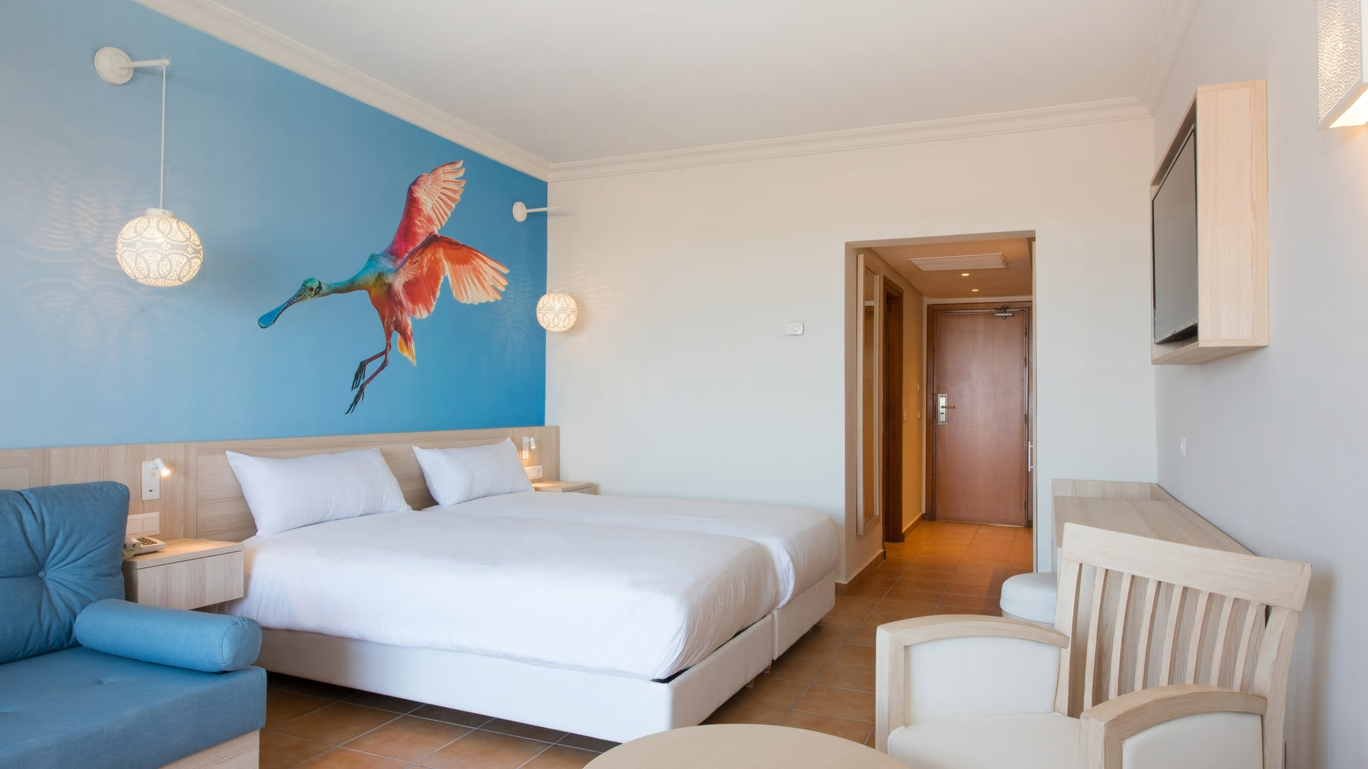 Maximum Golfreisen, Marokko/Agadir, Iberostar Founty Beach-Pool-Zimmer und das Bett