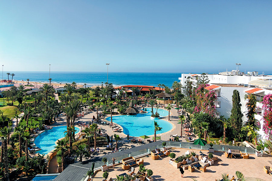 Maximum Golfreisen, Marokko/Agadir, RIU Tikida Beach-das Hotel mit Pool und Garten